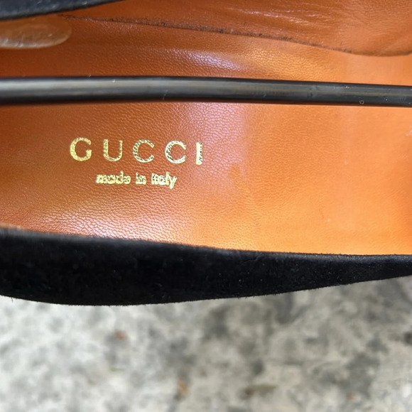 Gucci Kid Scamosciato Cuir Platform Heels, size 37 - Picture 10 of 14